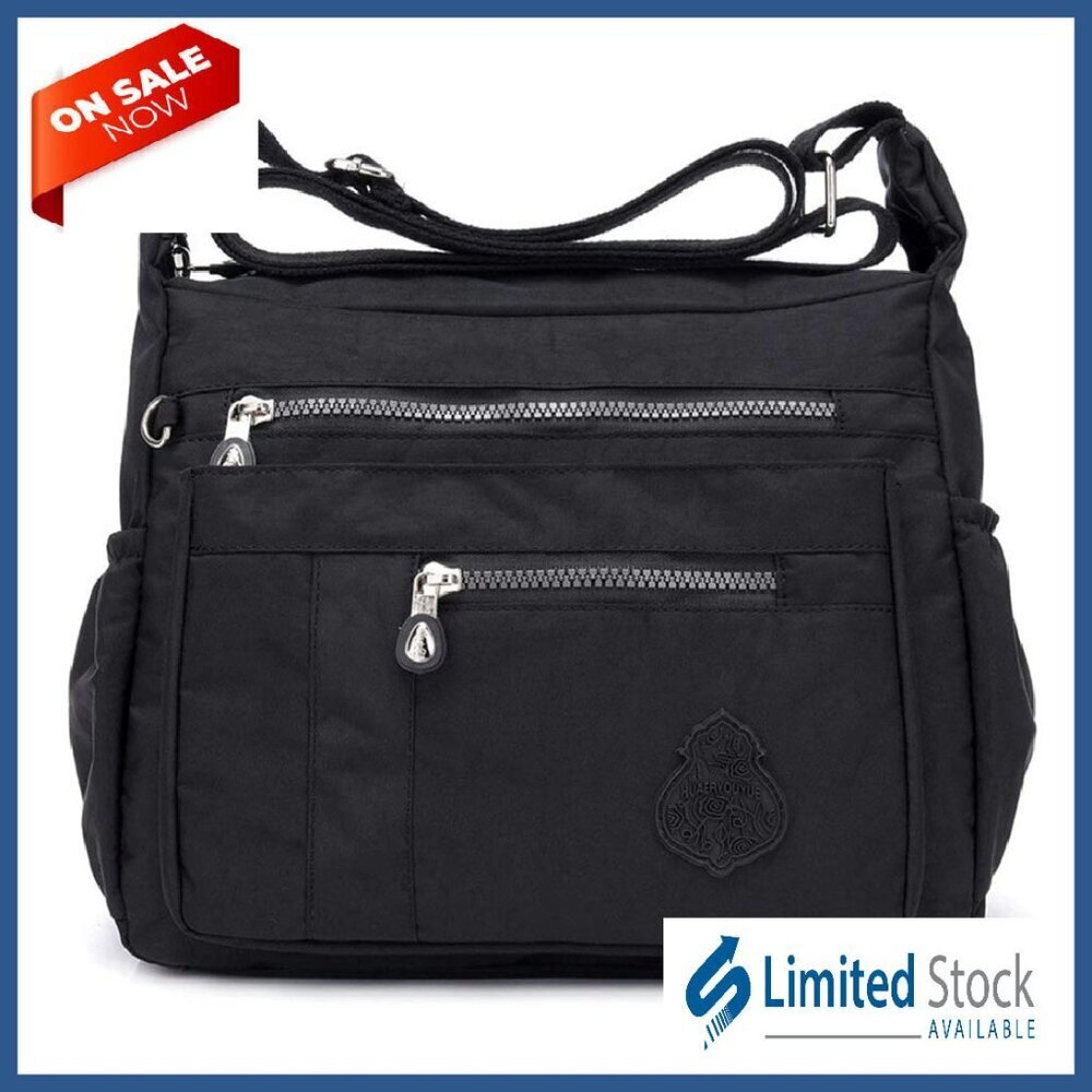 Waterproof Nylon Crossbody Bag with Multiple Pockets Lightweight Purse